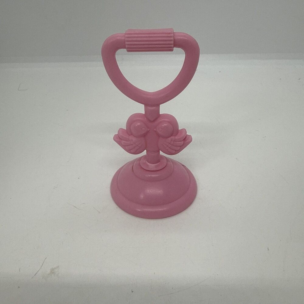 Vintage 1986 Hasbro Fairy Tails Pink Bird Perch / Stand